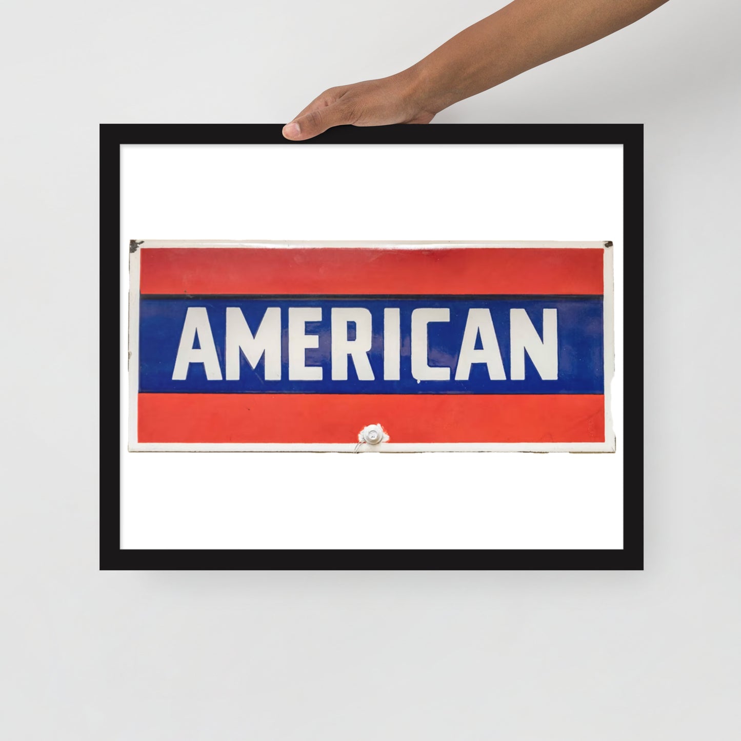 American Sign Porcelain Vintage Style Framed poster