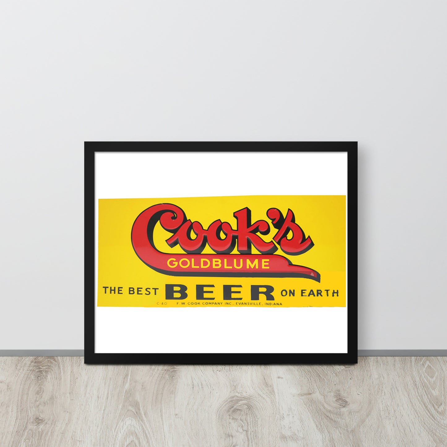 Cooks Beer Vintage Tin Style Framed poster