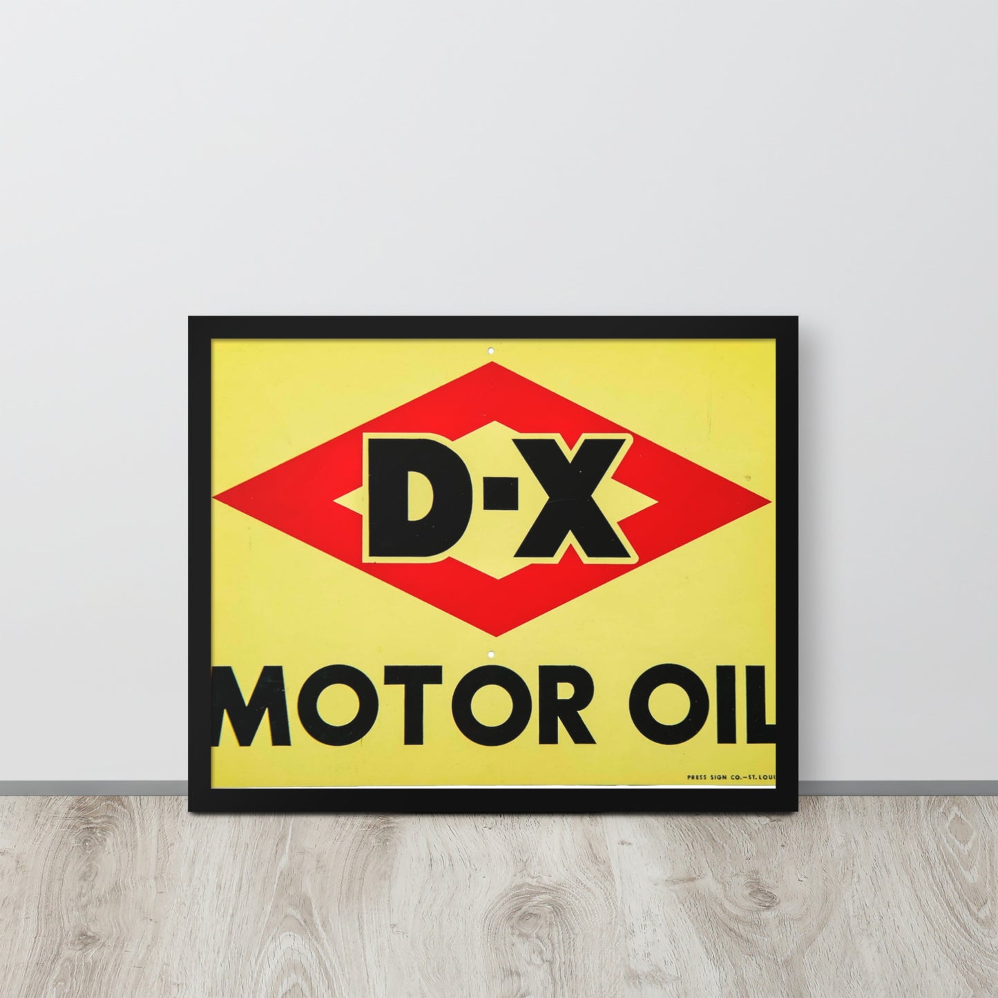 DX Oil Vintage Sign Style Framed poster