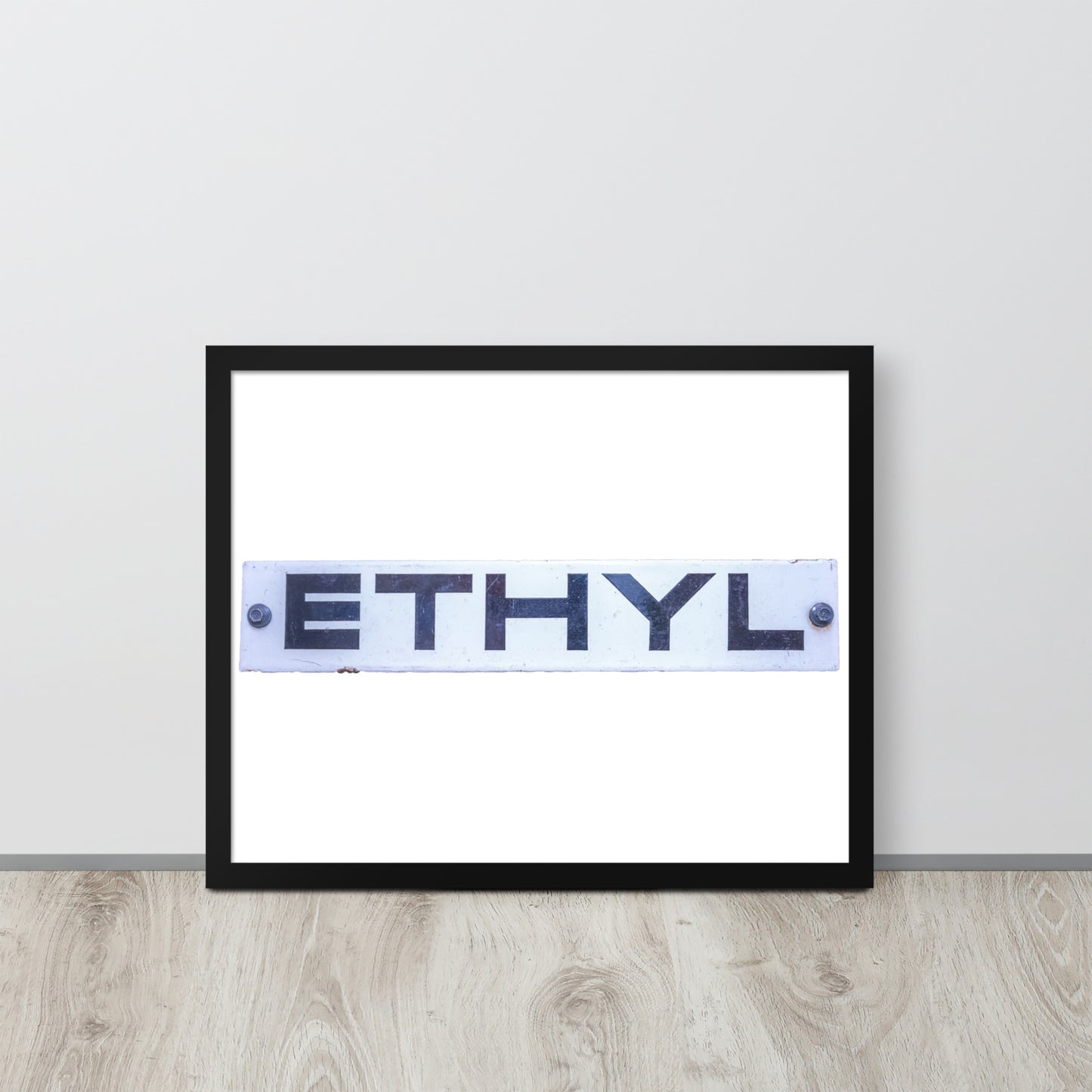 Vintage Ethyl Gas Sign Framed poster