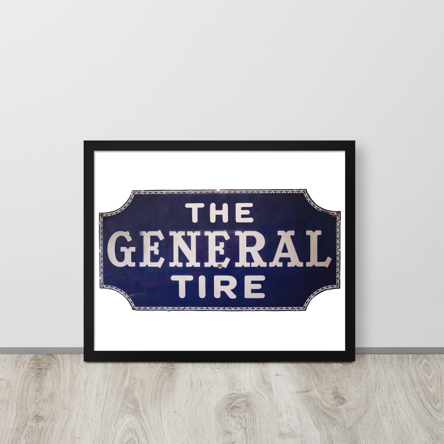 Vintage Tire Tin Style Framed poster