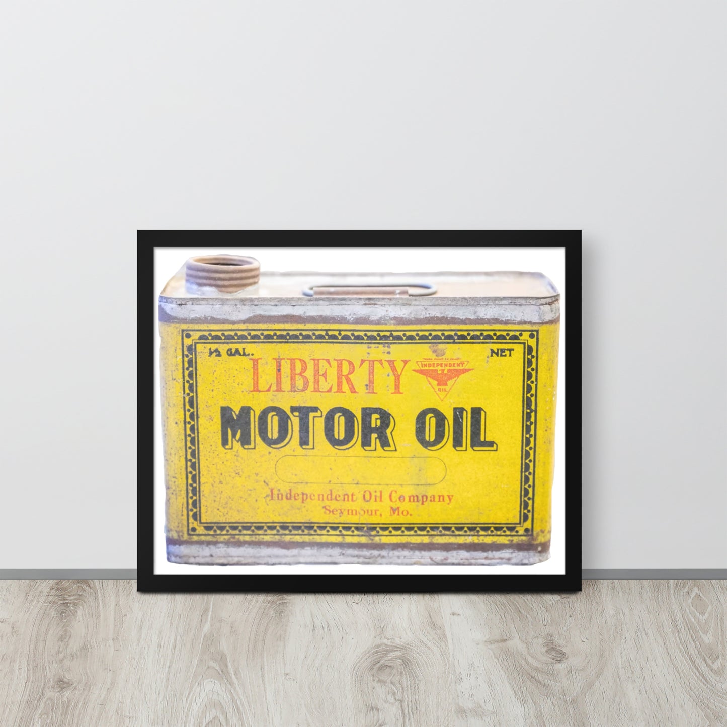 Vintage Patina Oil Can Framed poster