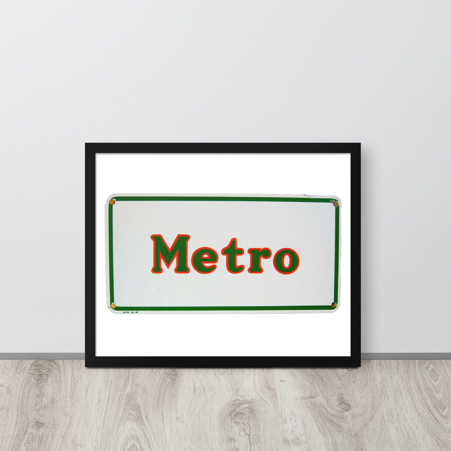 Retro Metro Tin Style Framed poster