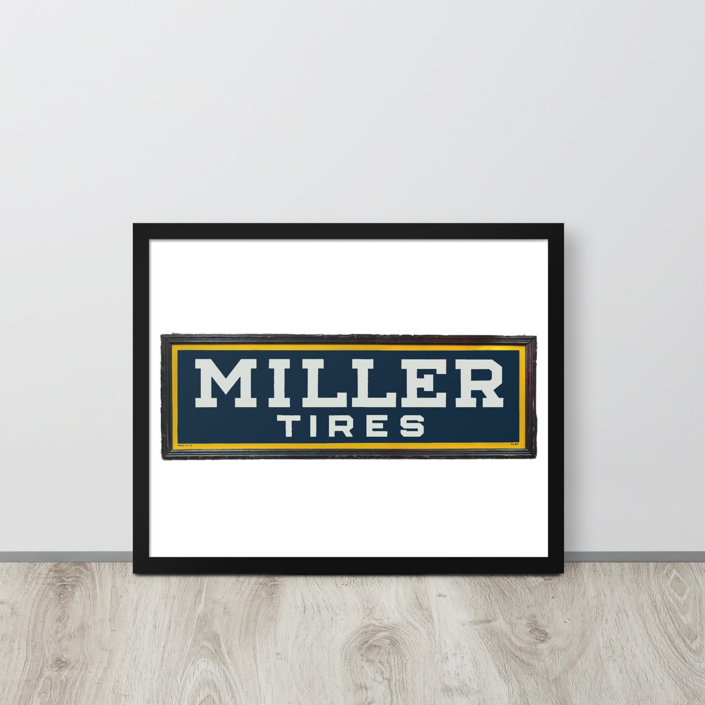 Vintage Miller Tire Sign Framed poster