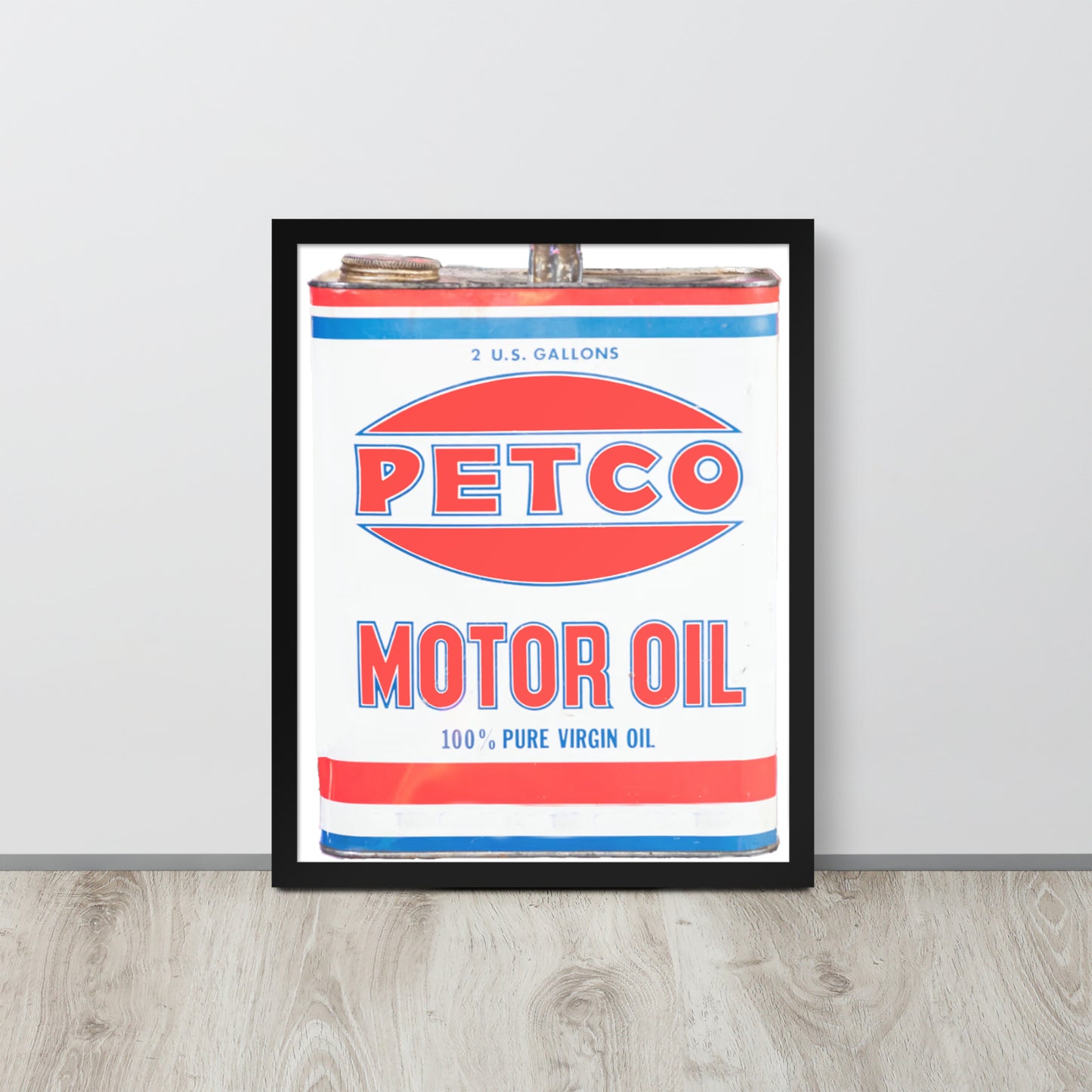 Vintage Petco Oil Can Framed poster