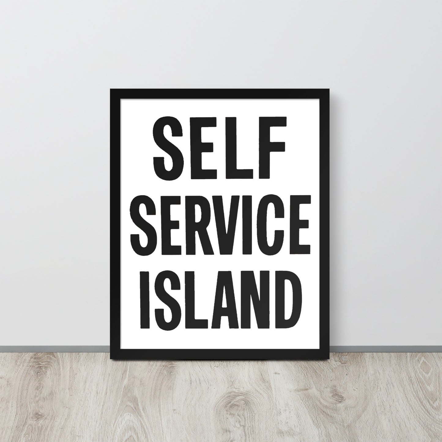 Self Service Island Design Framed poster