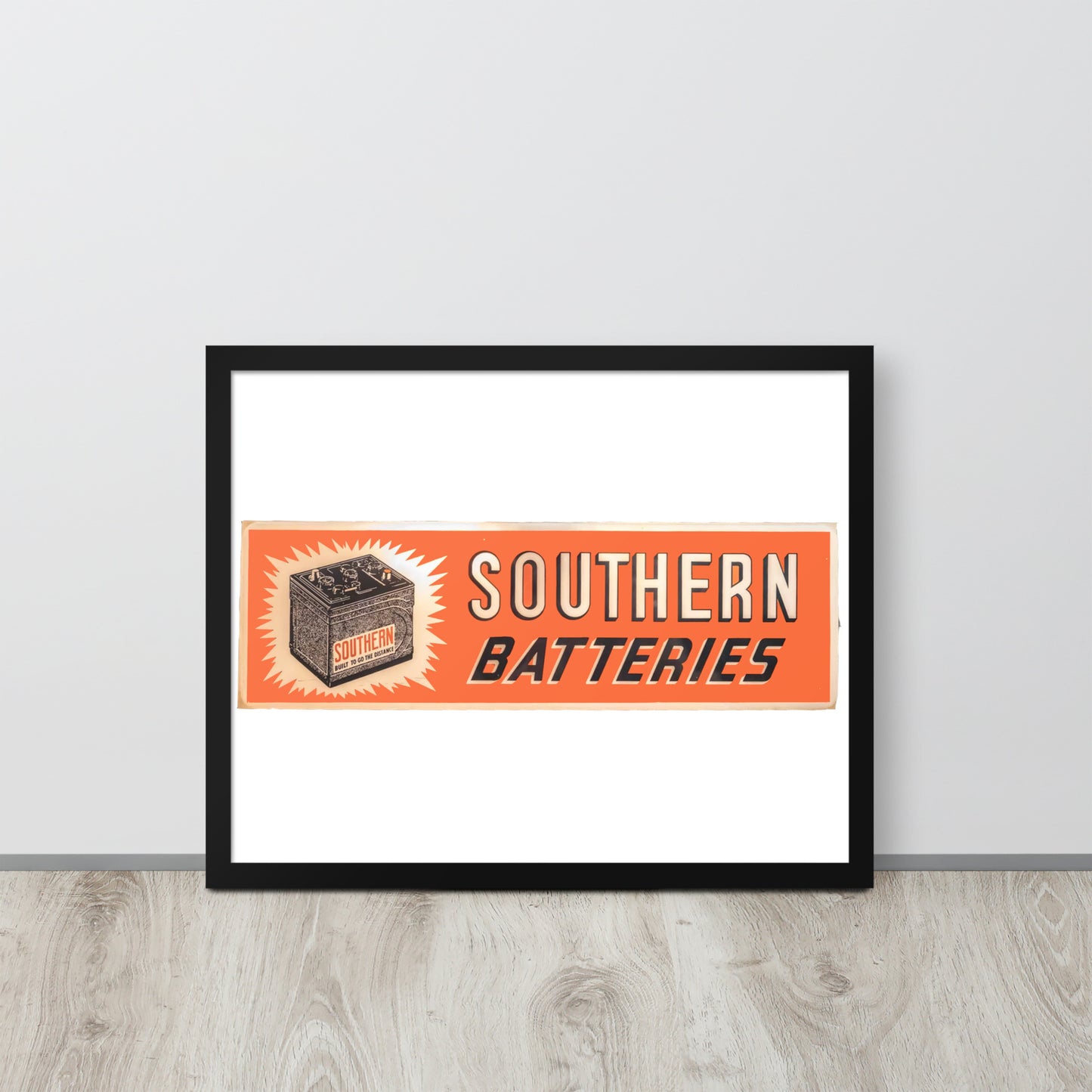 Vintage Porcelain Southern Batteries Framed poster