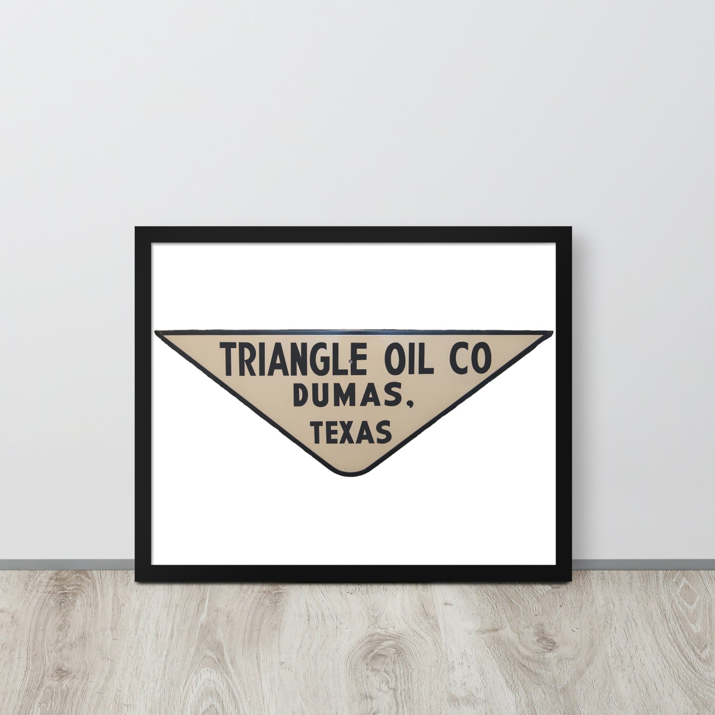 Retro Triangle Oil Company Tin Style Framed poster