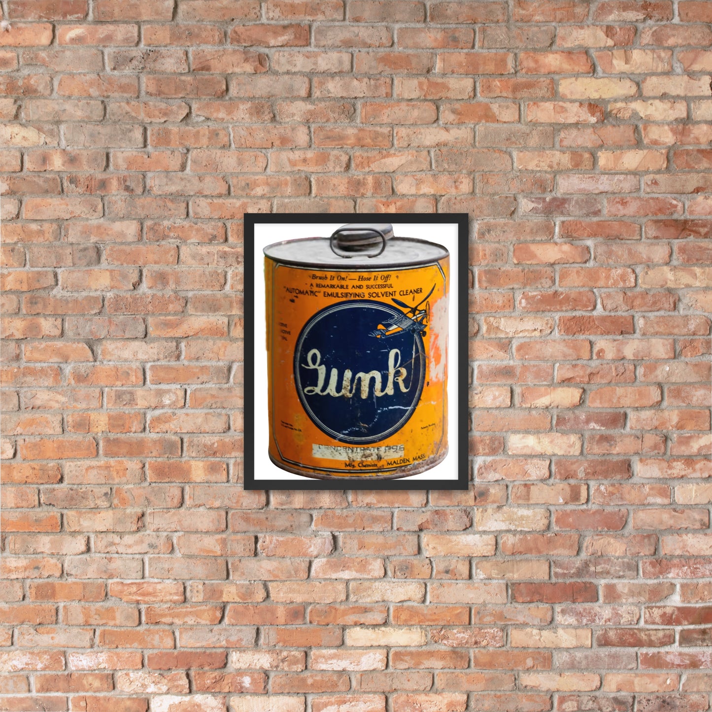 Vintage Gunk Product Design Framed poster