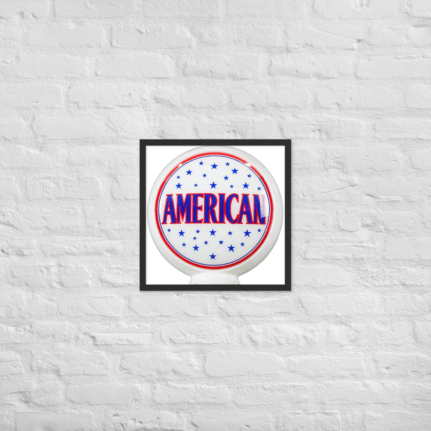 American Gas Globe Style Framed poster