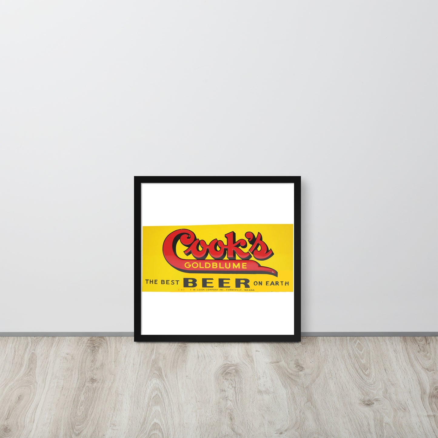 Cooks Beer Vintage Tin Style Framed poster