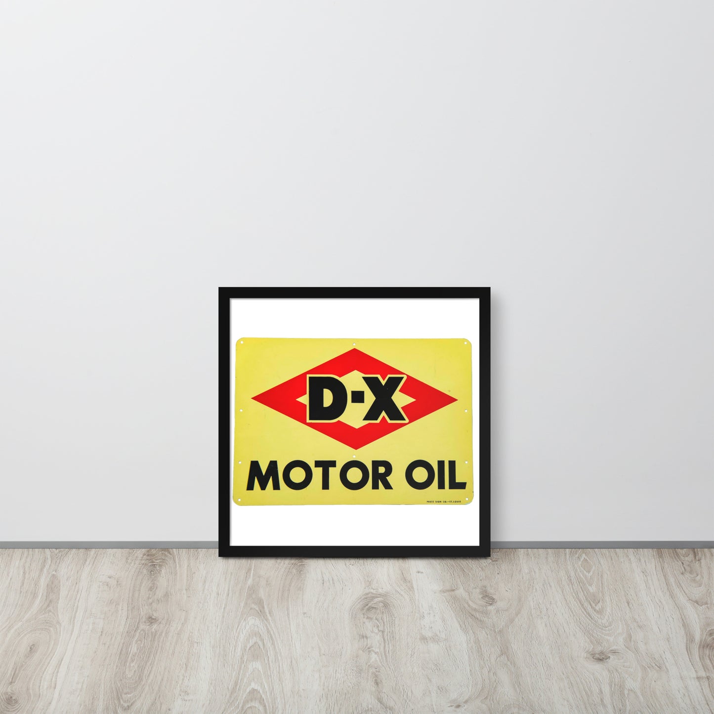 DX Oil Vintage Sign Style Framed poster