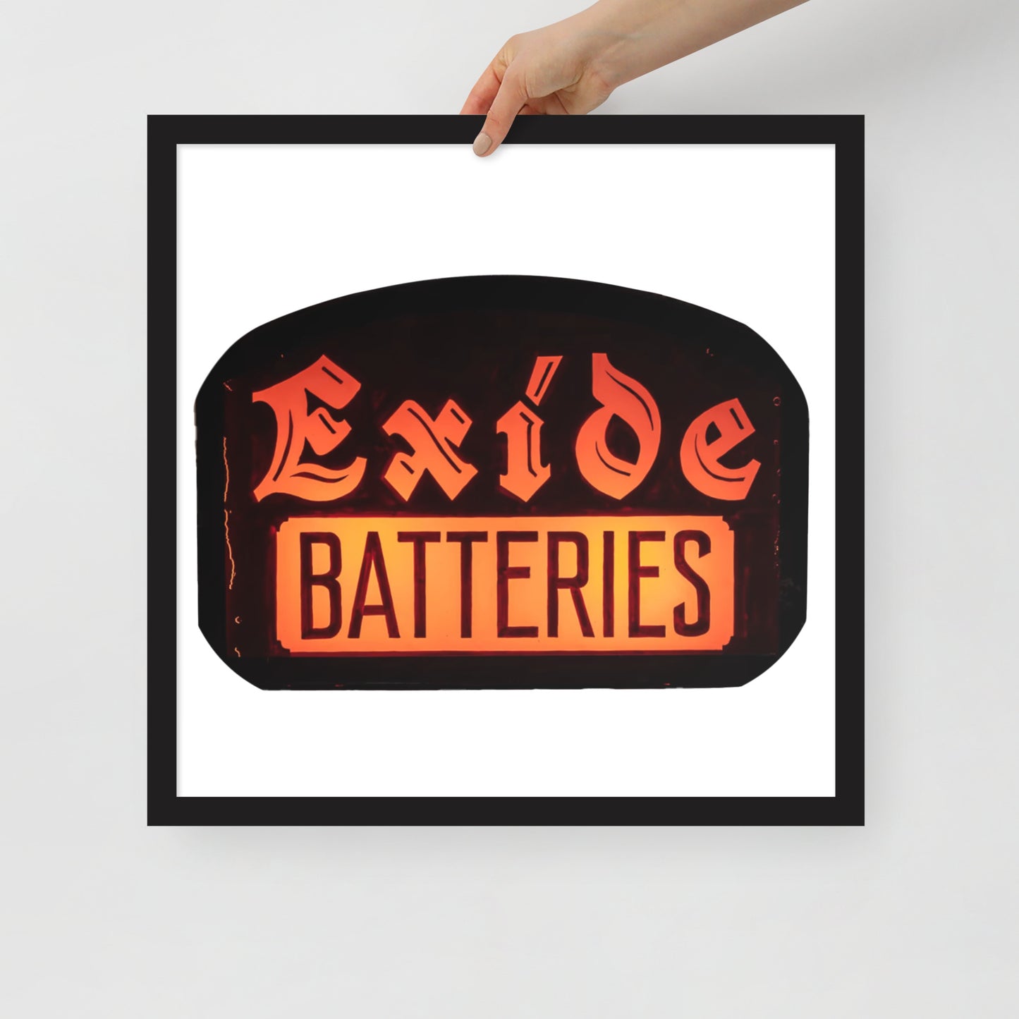 Vintage Battery Sign Framed poster