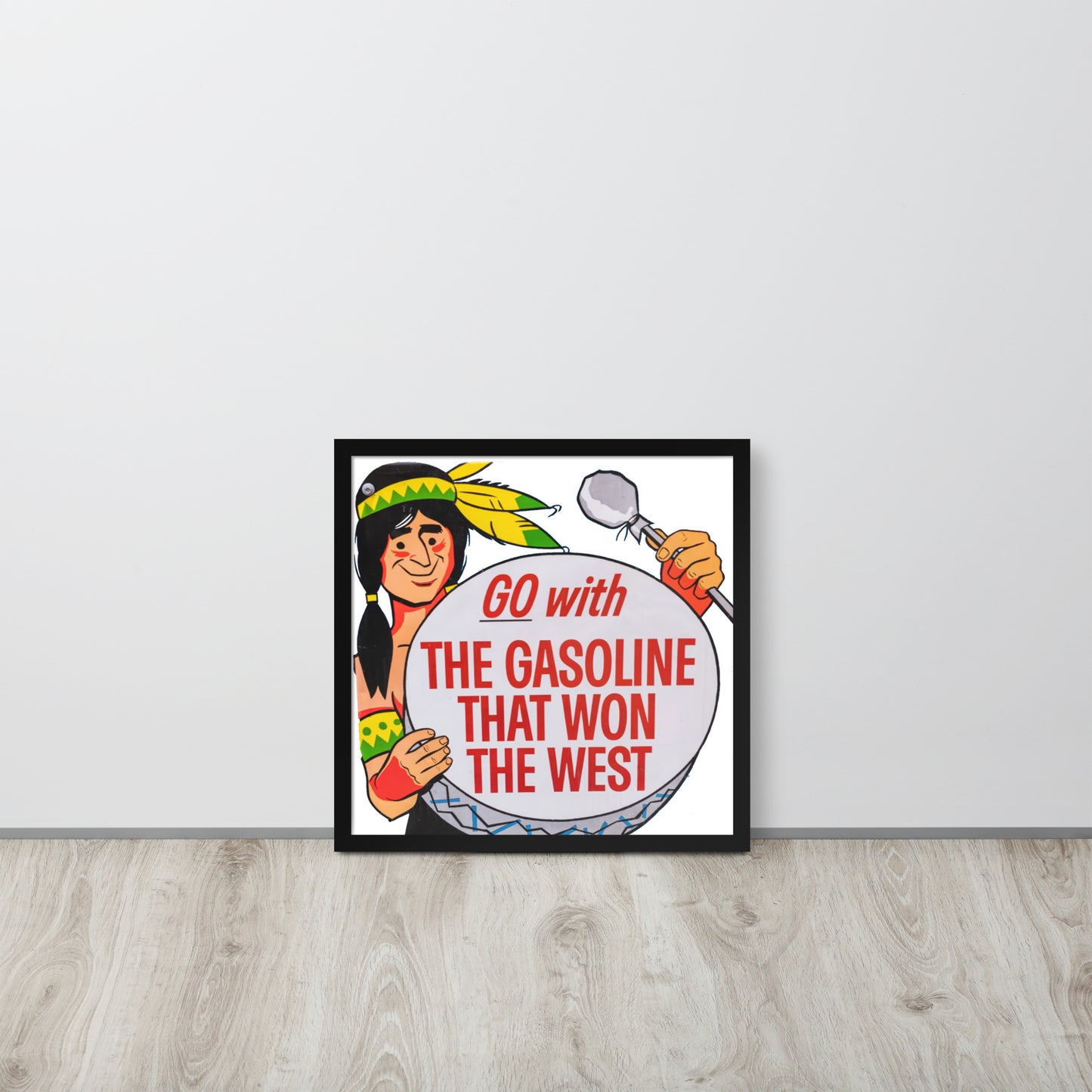 Vintage Road Art Gas Sign Framed poster