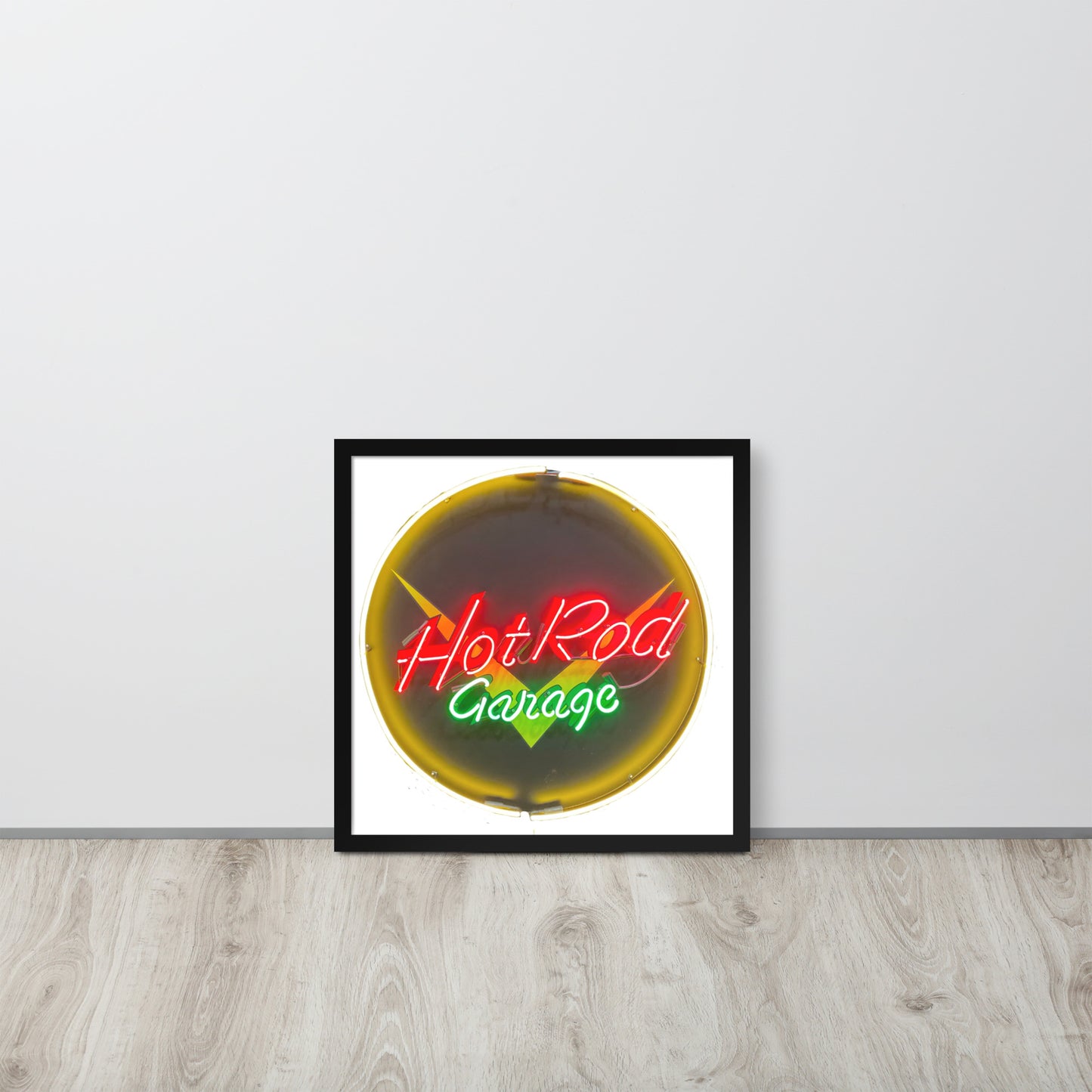 Hot Rod Garage Vintage Neon Sign Framed poster