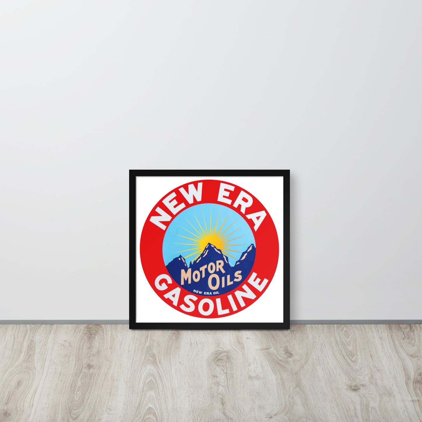 Retro Gas Sign New Era Framed poster