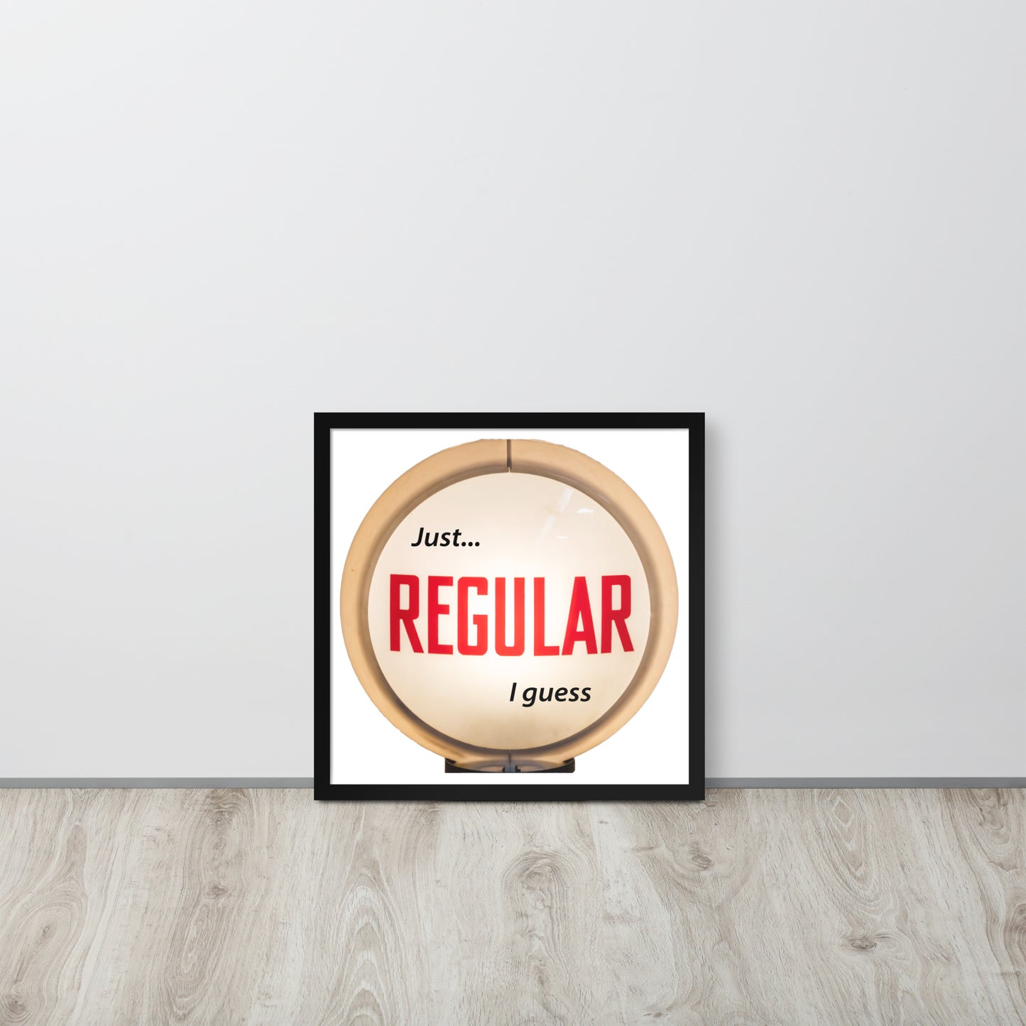 Retro Gas Globe Style Regular Framed poster