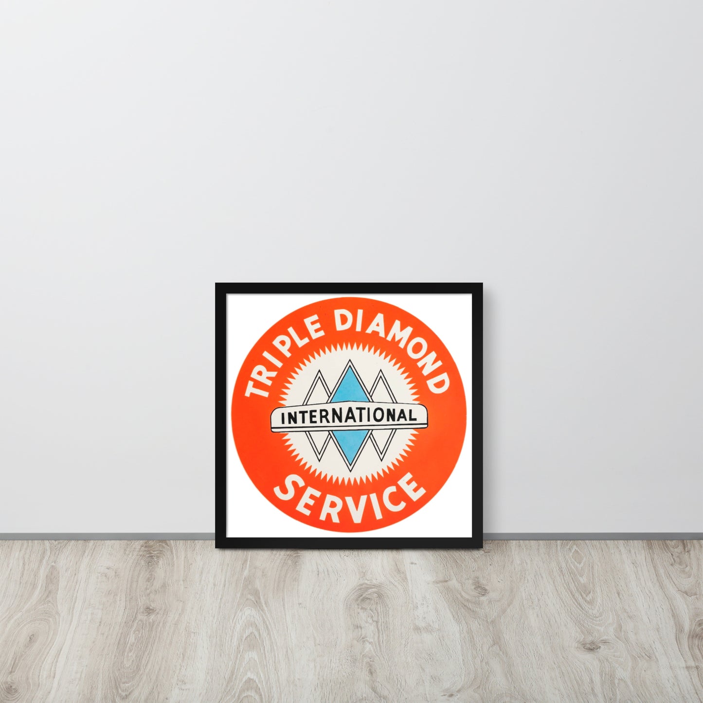 Triple Diamond Service Tin Style Framed poster