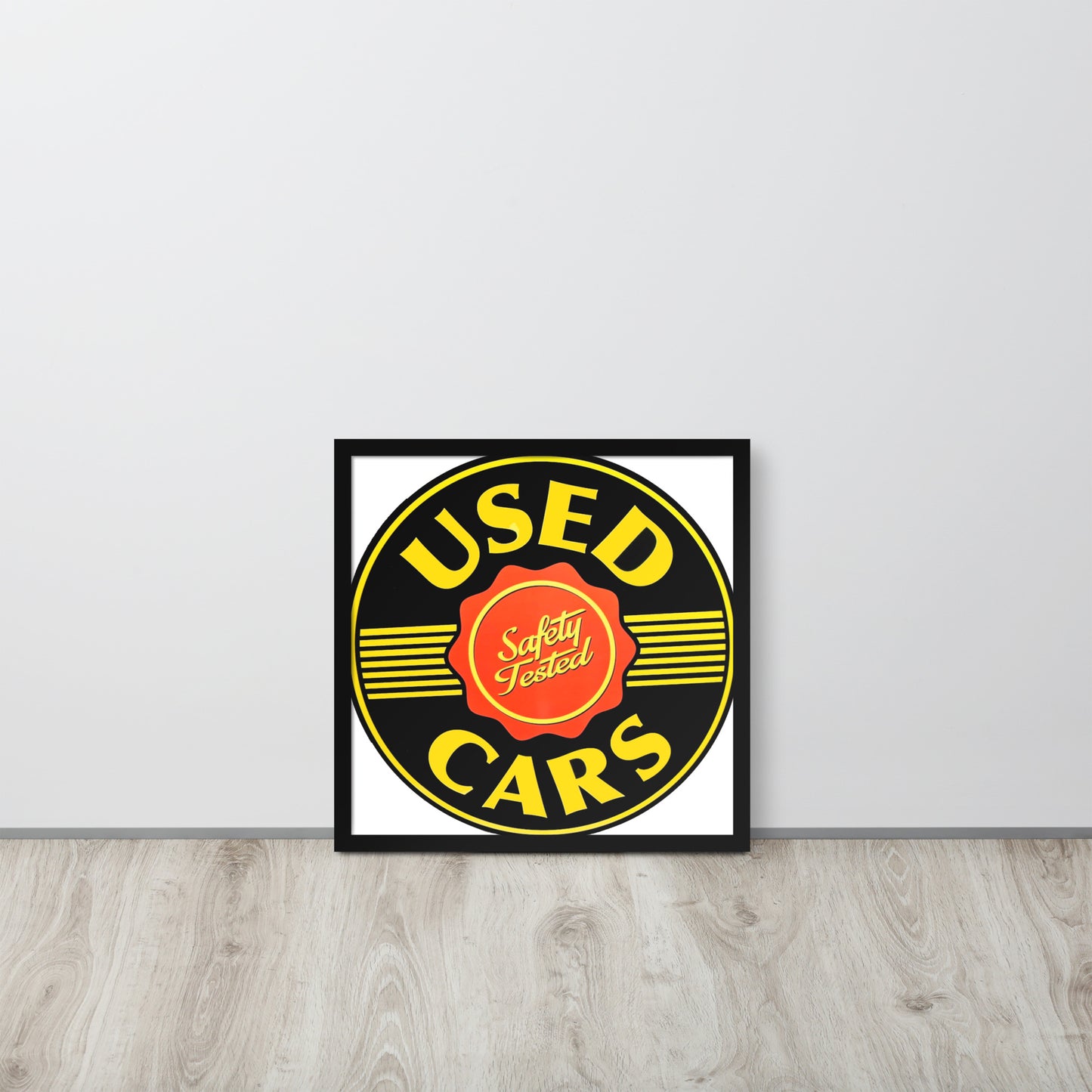 Vintage Porcelain Used Car Sign Framed poster