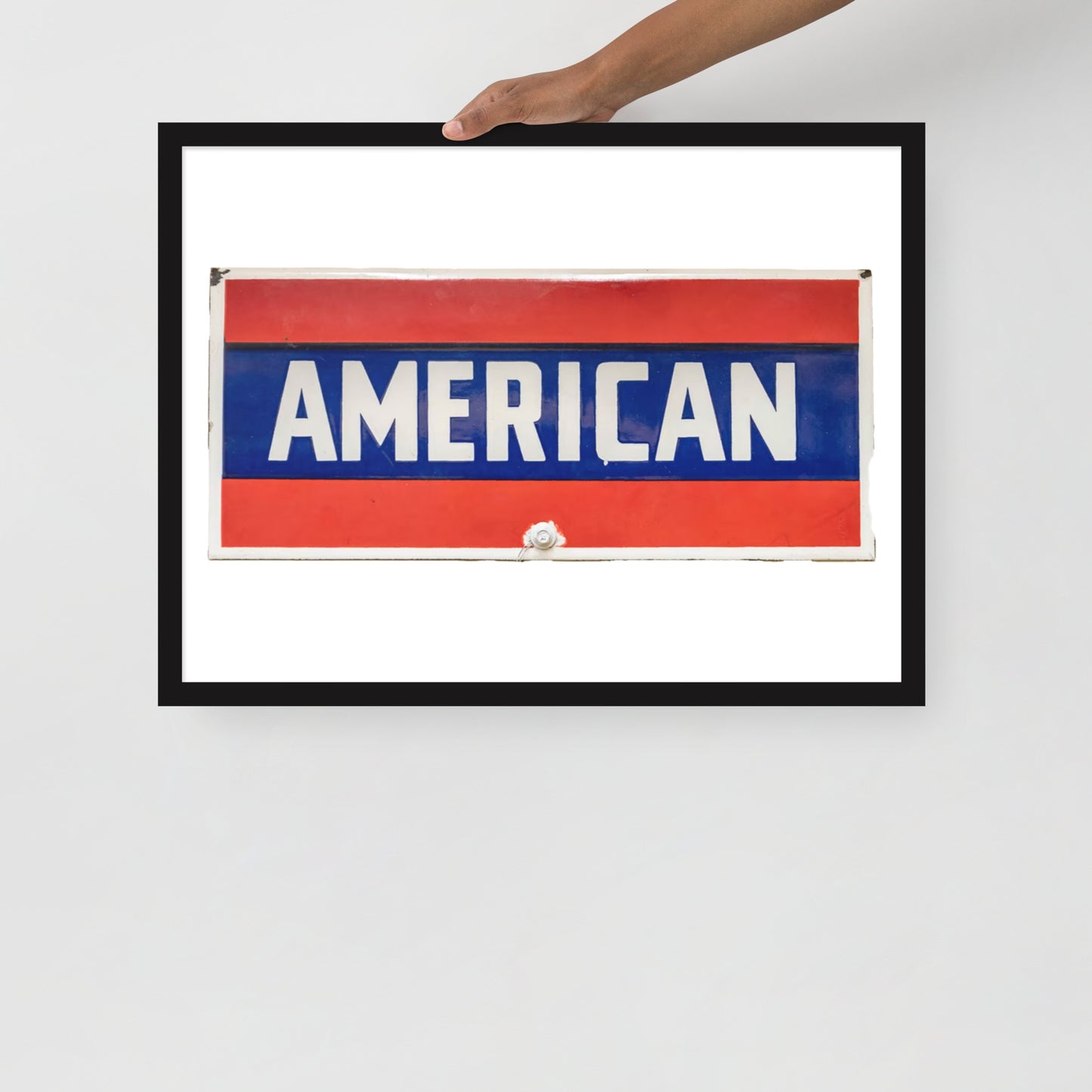 American Sign Porcelain Vintage Style Framed poster