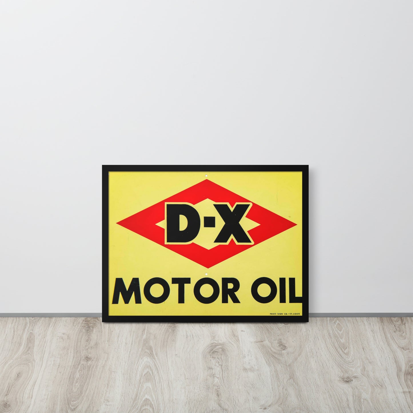 DX Oil Vintage Sign Style Framed poster