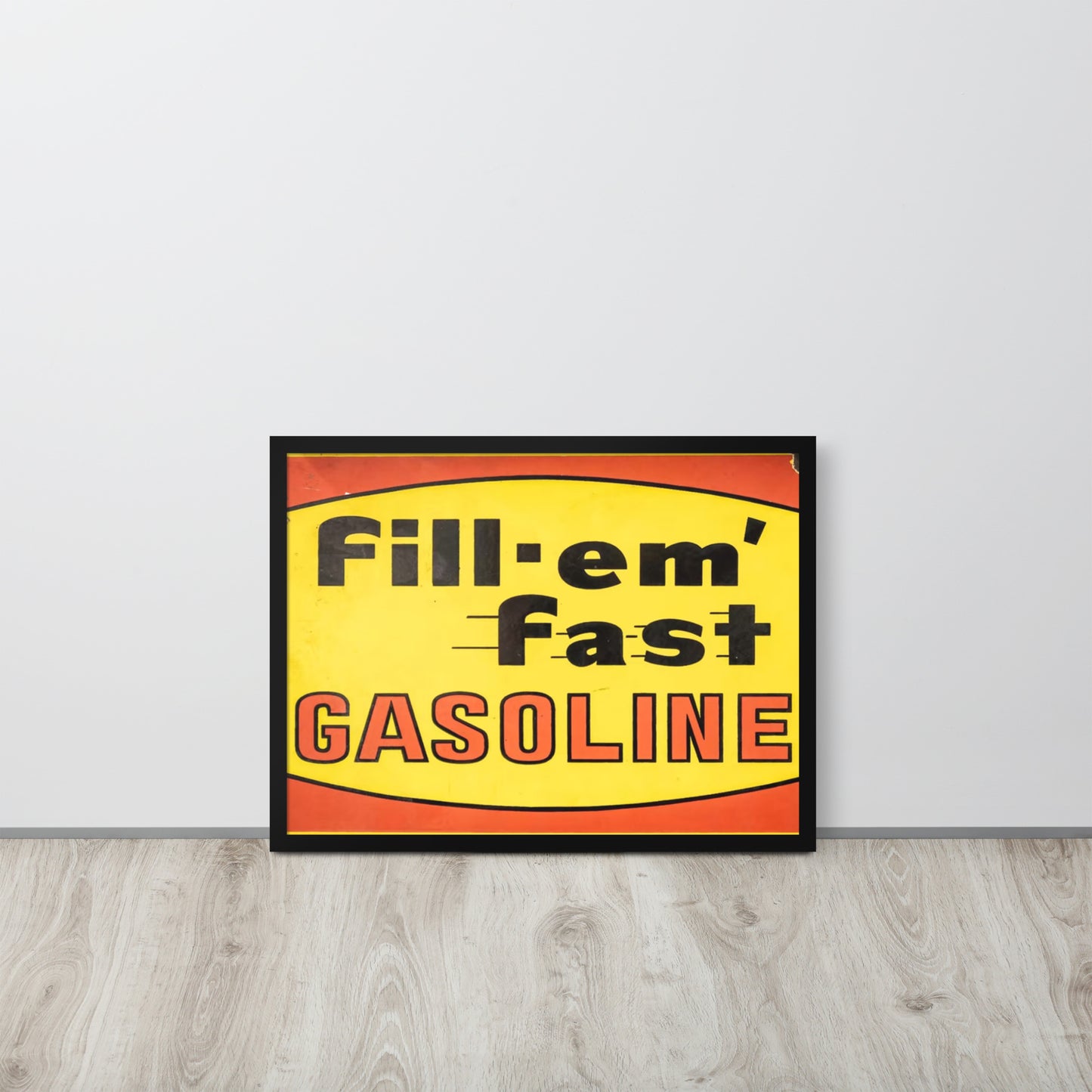 Vintage Gas Sign Patina Style Framed poster