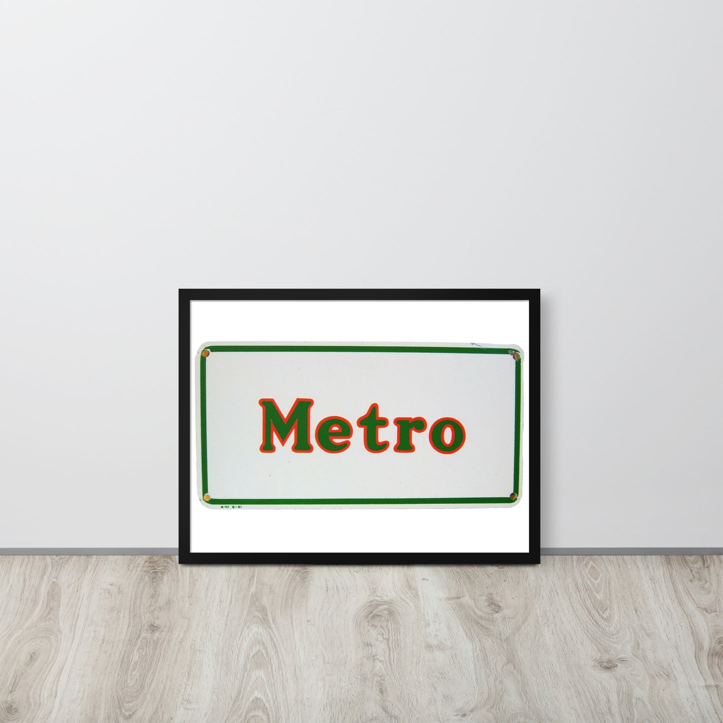 Retro Metro Tin Style Framed poster