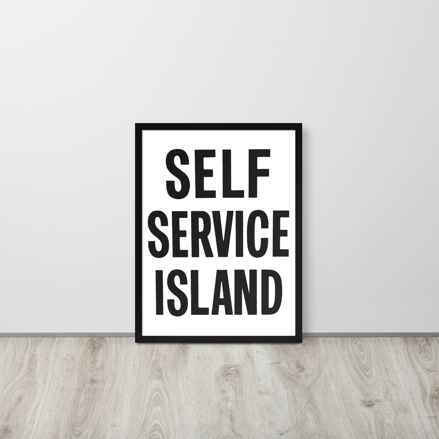 Self Service Island Design Framed poster