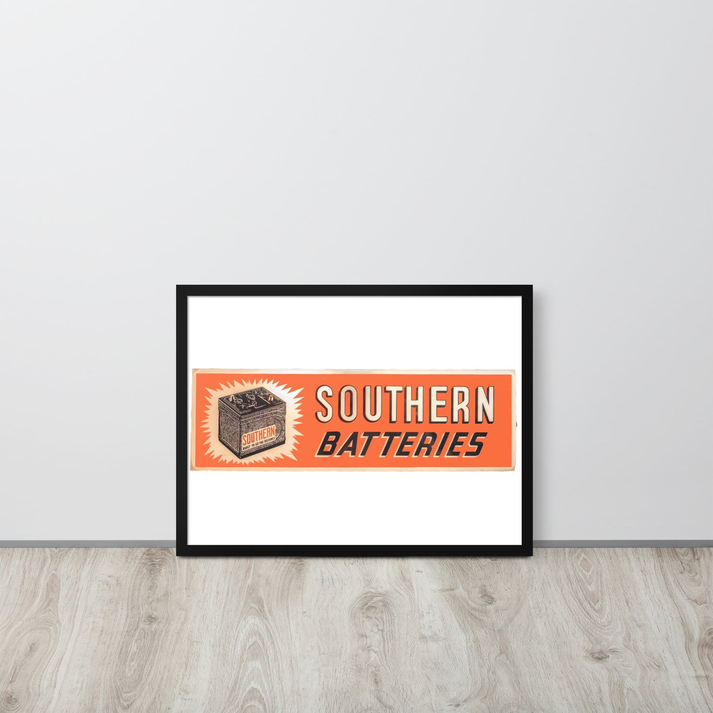 Vintage Porcelain Southern Batteries Framed poster