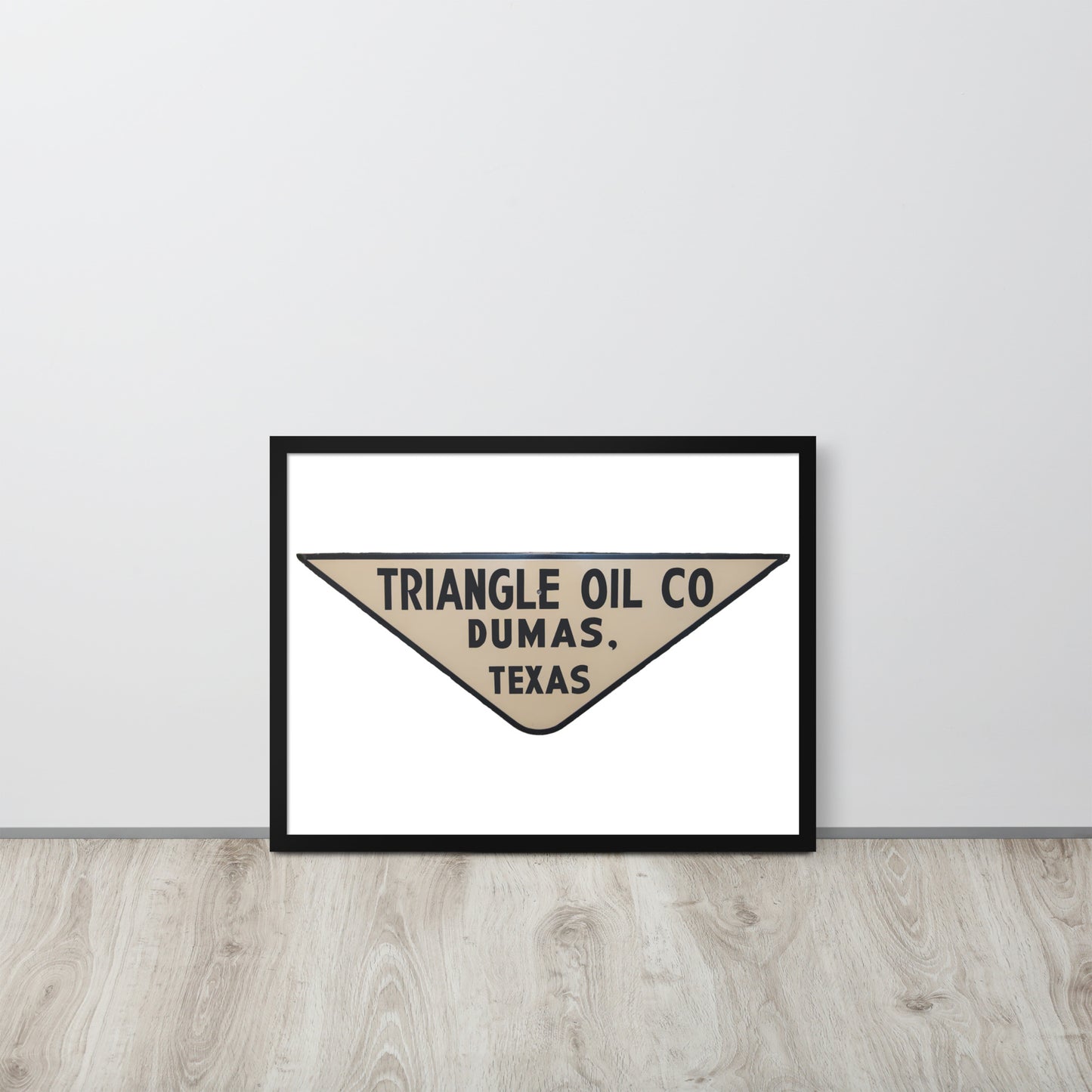 Retro Triangle Oil Company Tin Style Framed poster