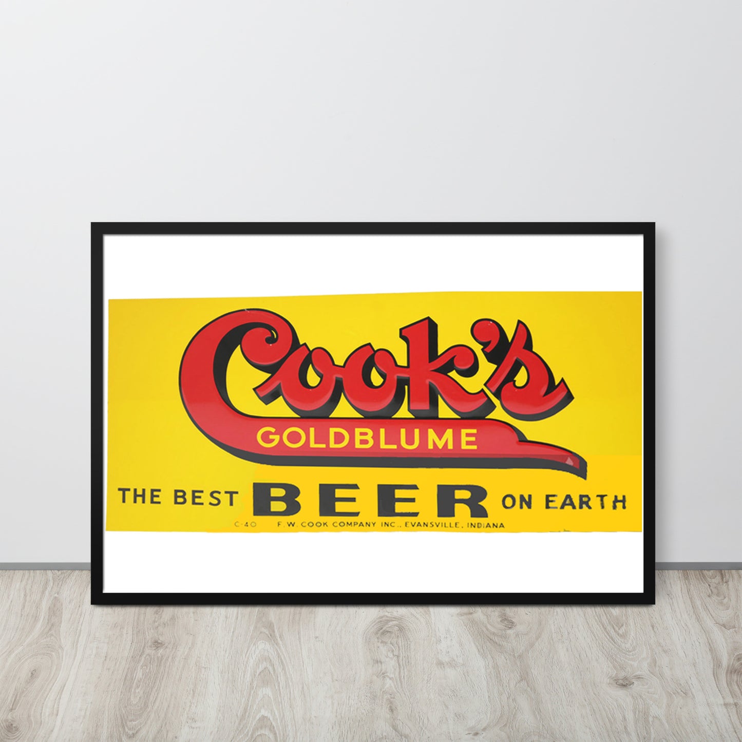 Cooks Beer Vintage Tin Style Framed poster