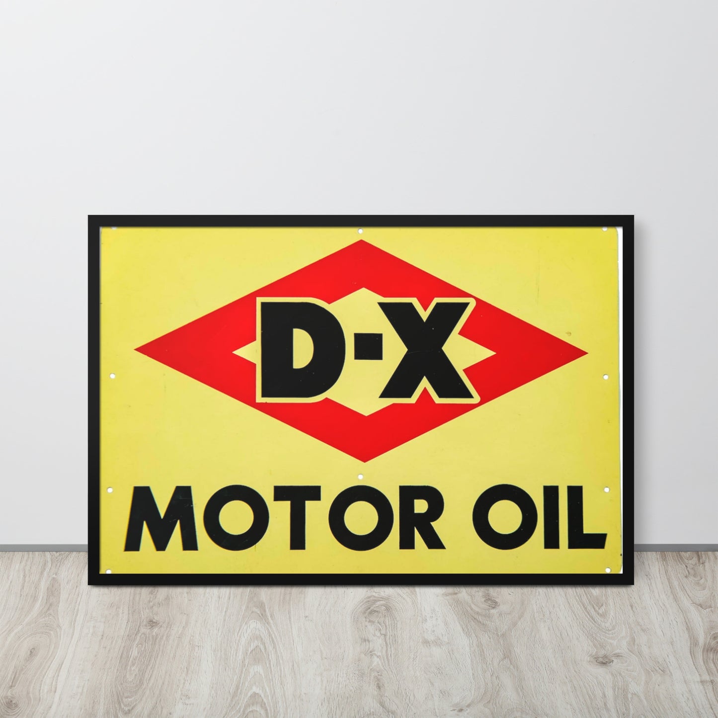 DX Oil Vintage Sign Style Framed poster