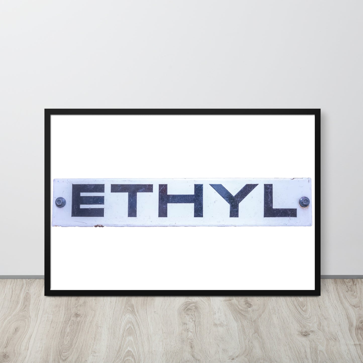 Vintage Ethyl Gas Sign Framed poster