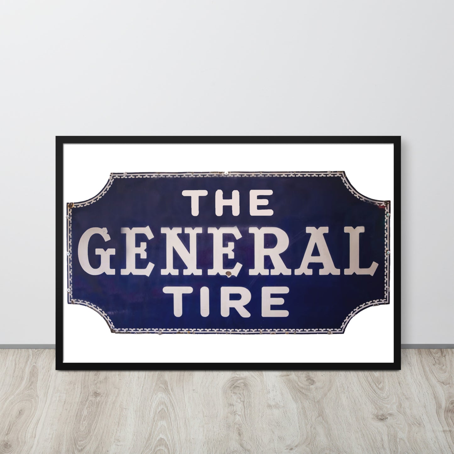 Vintage Tire Tin Style Framed poster