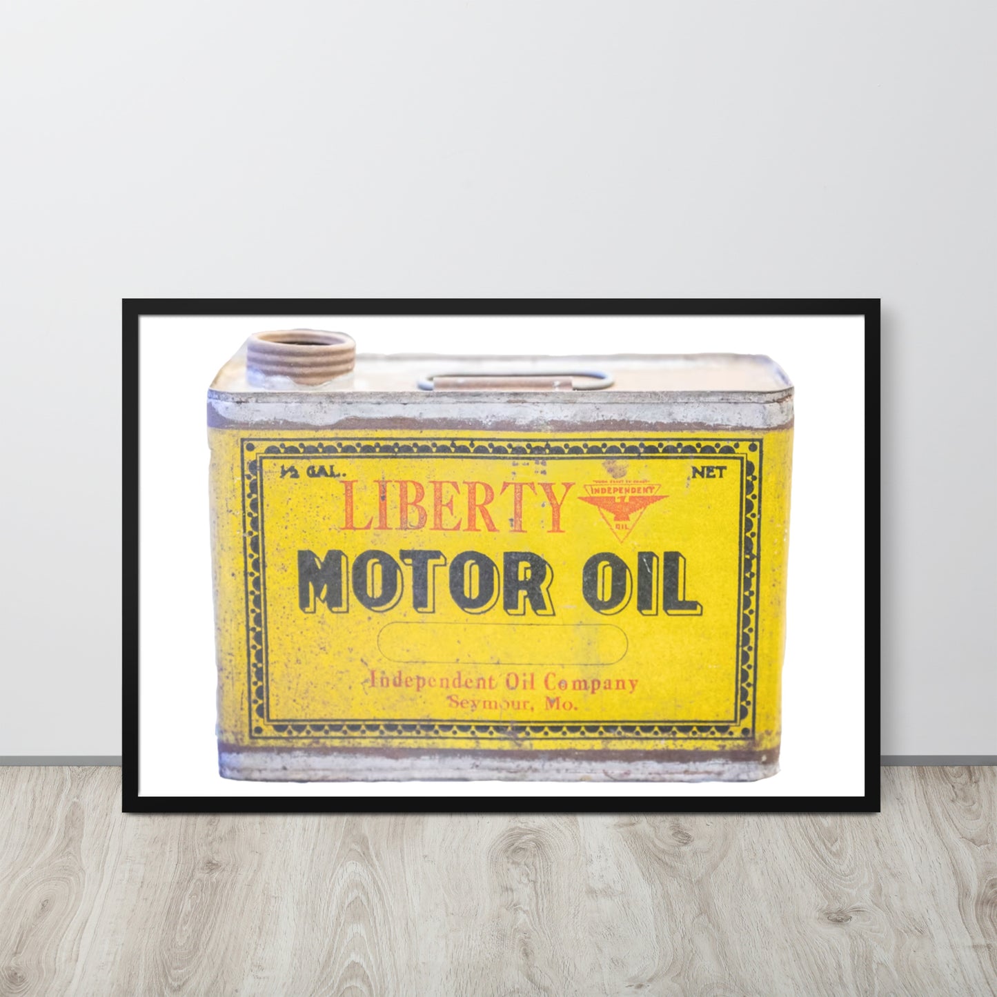 Vintage Patina Oil Can Framed poster