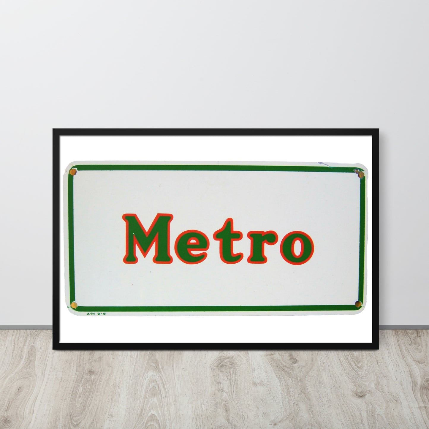 Retro Metro Tin Style Framed poster