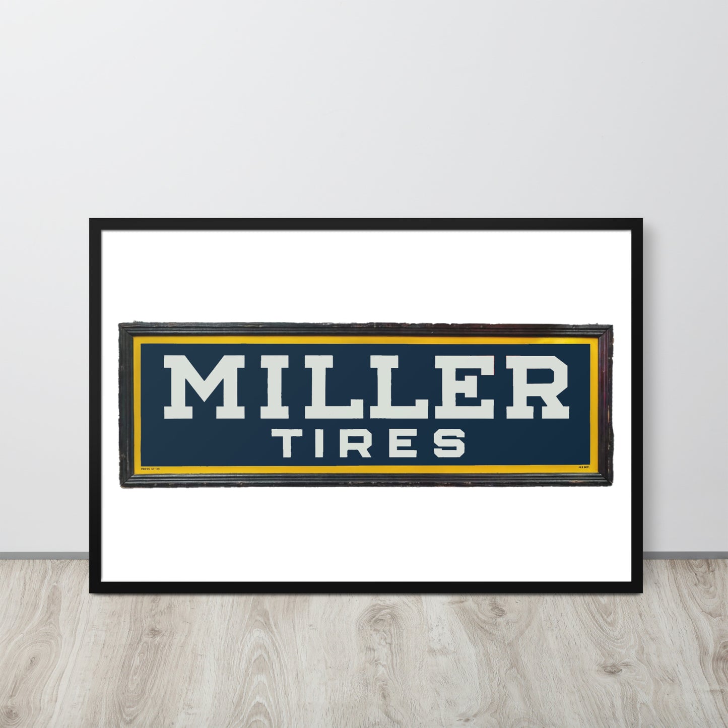 Vintage Miller Tire Sign Framed poster