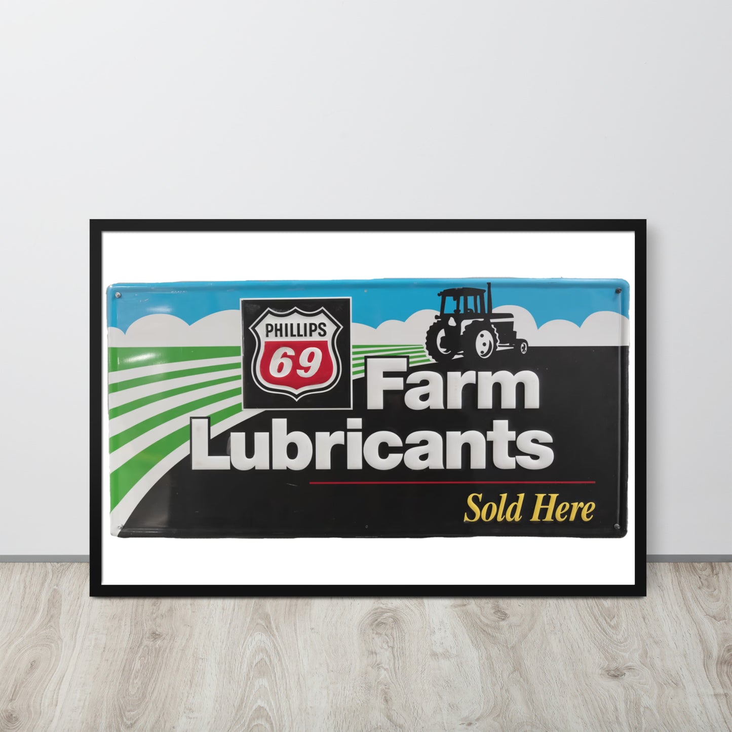 Phillips 69 License Plate Style Framed poster