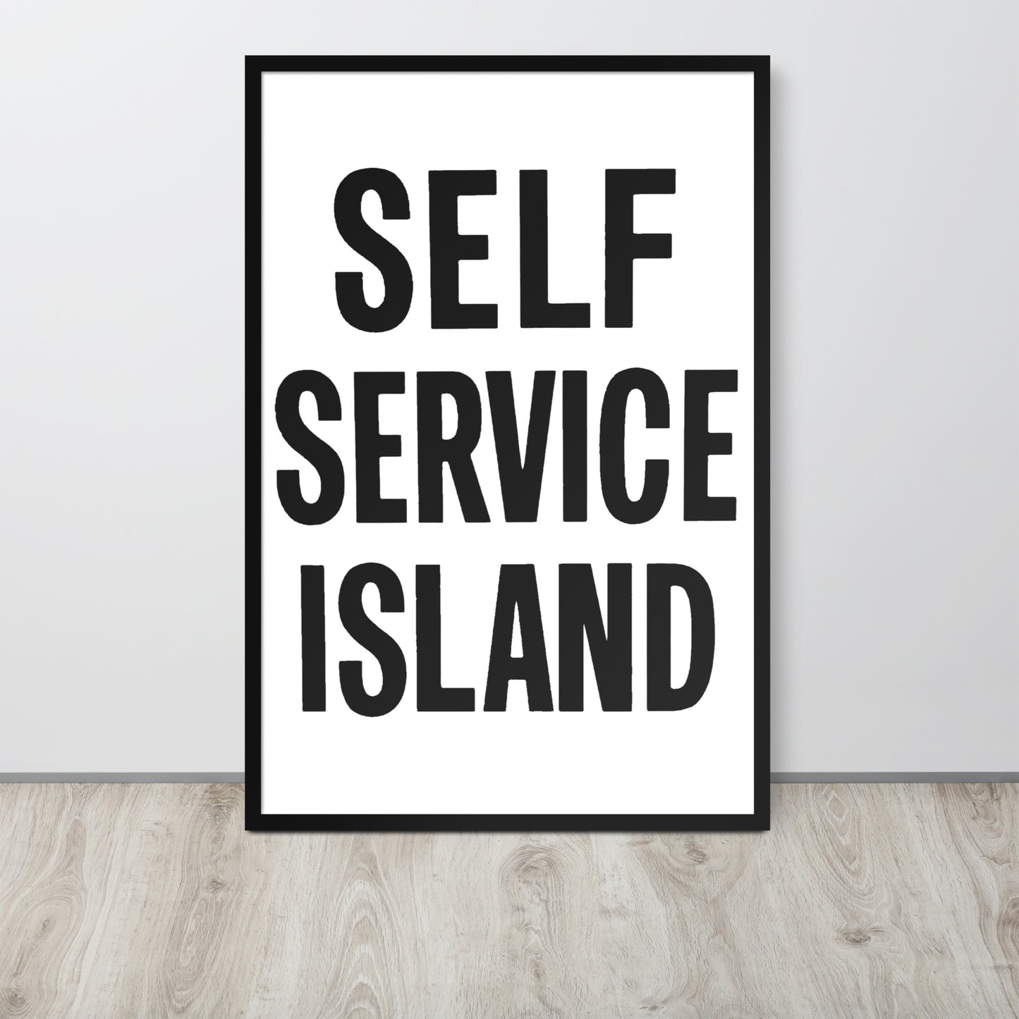 Self Service Island Design Framed poster