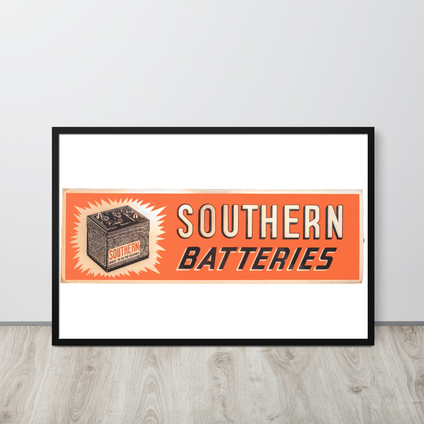 Vintage Porcelain Southern Batteries Framed poster