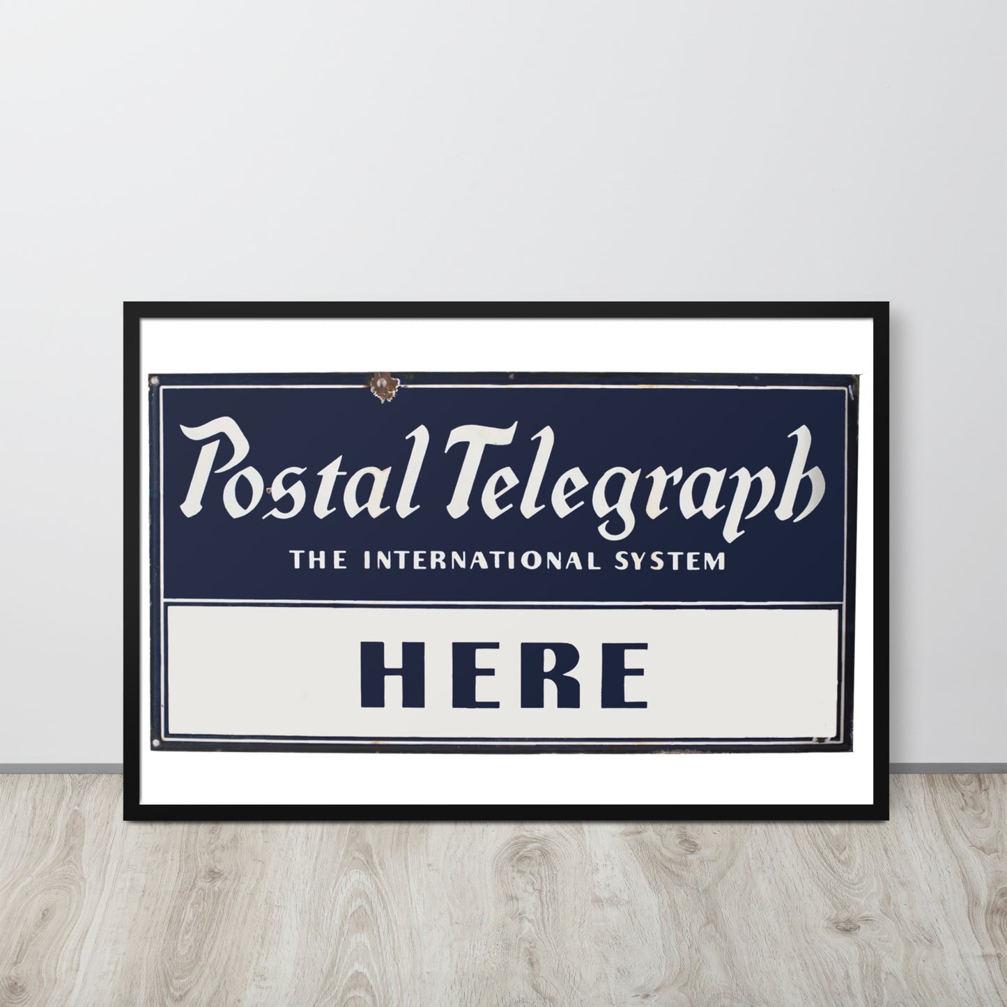 Vintage Telegraph Sign (The Original Email) Framed poster