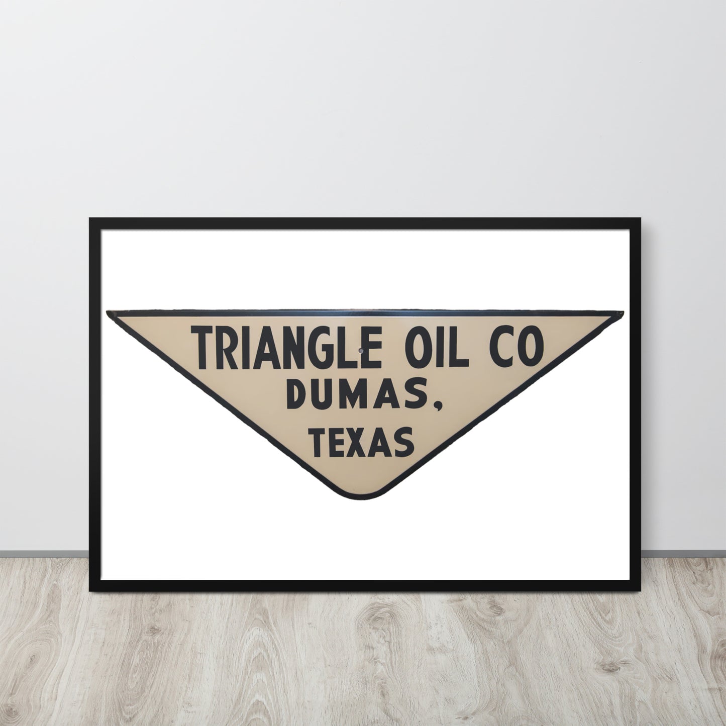 Retro Triangle Oil Company Tin Style Framed poster