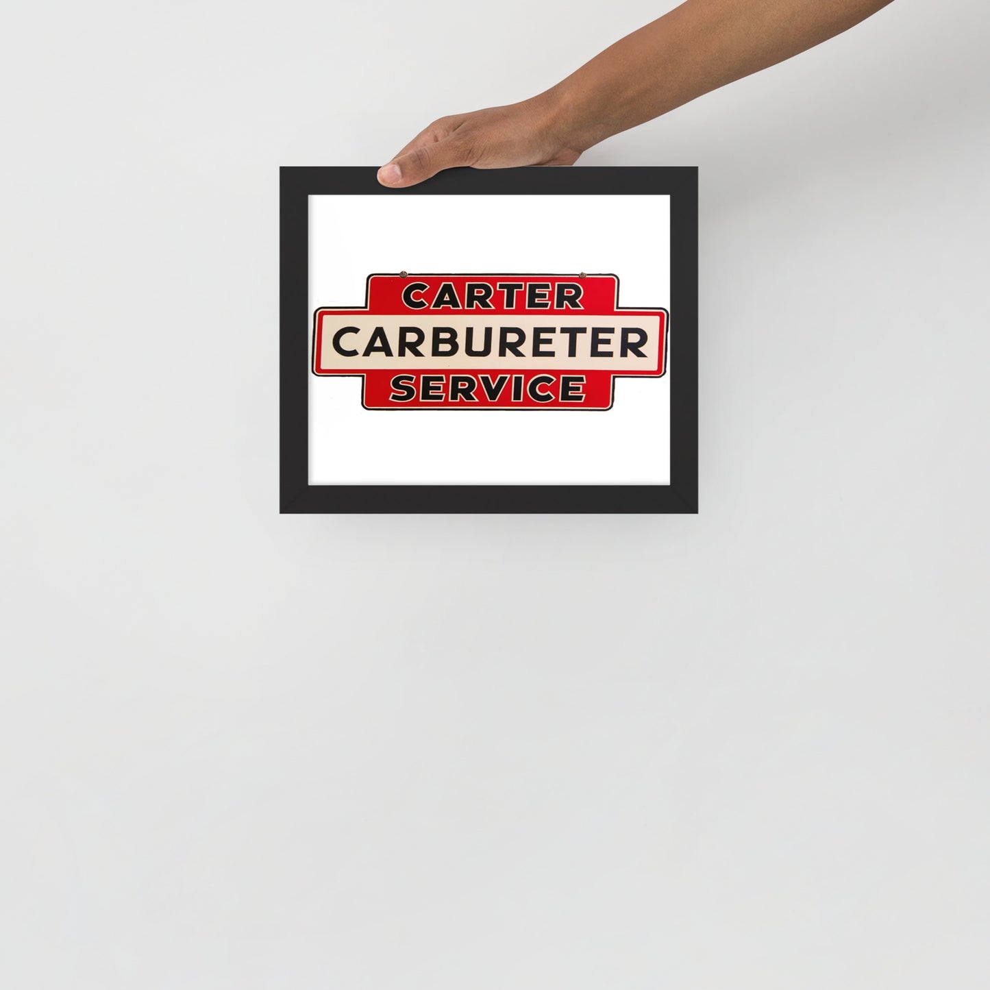 Carter Carbs Tin Style Shop Sign Framed poster