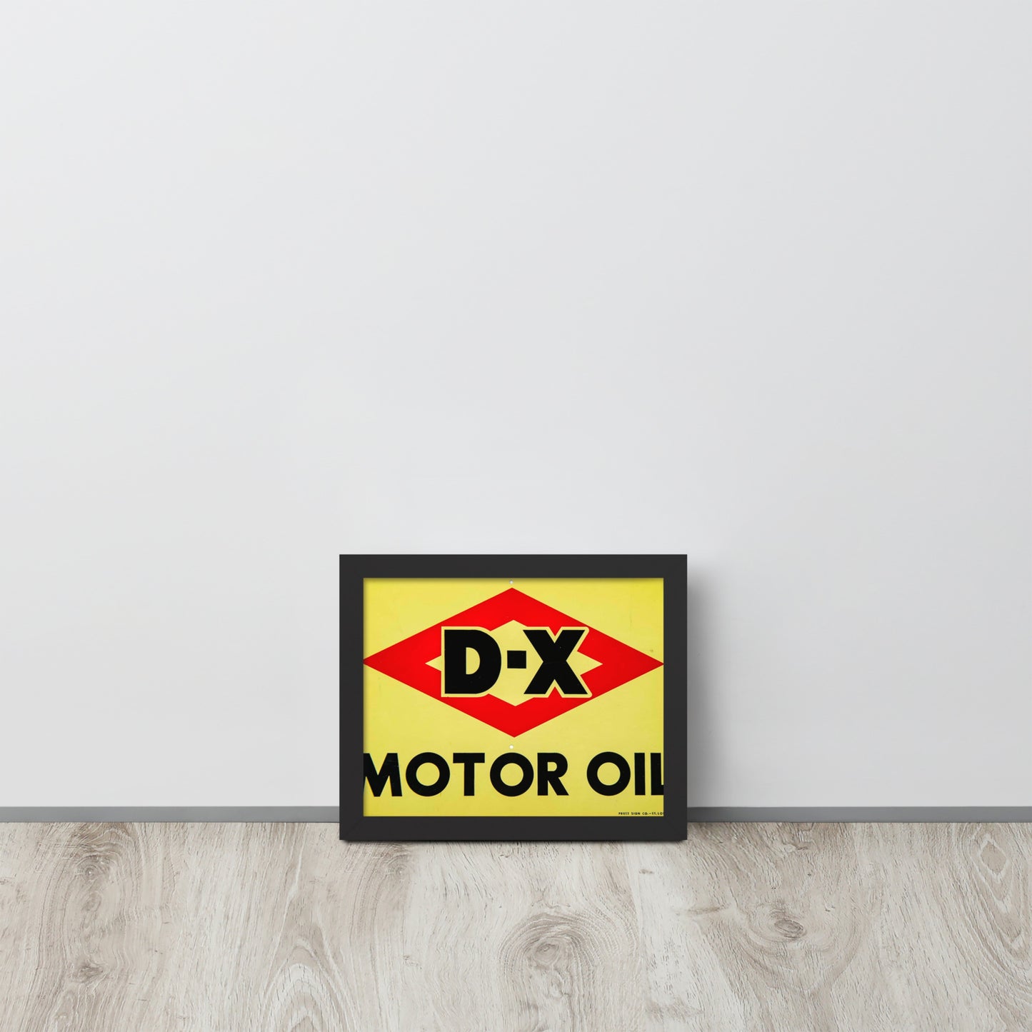 DX Oil Vintage Sign Style Framed poster