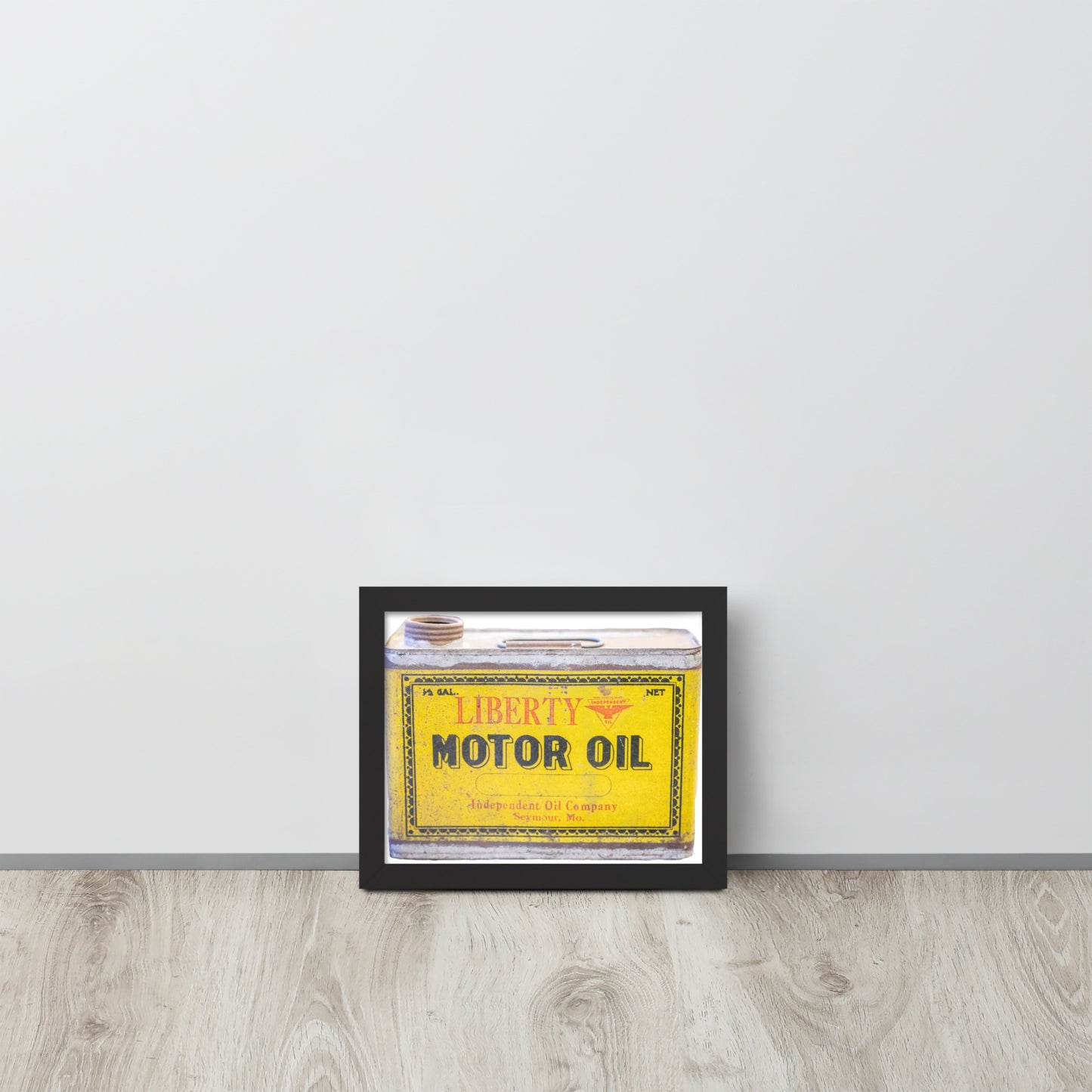 Vintage Patina Oil Can Framed poster