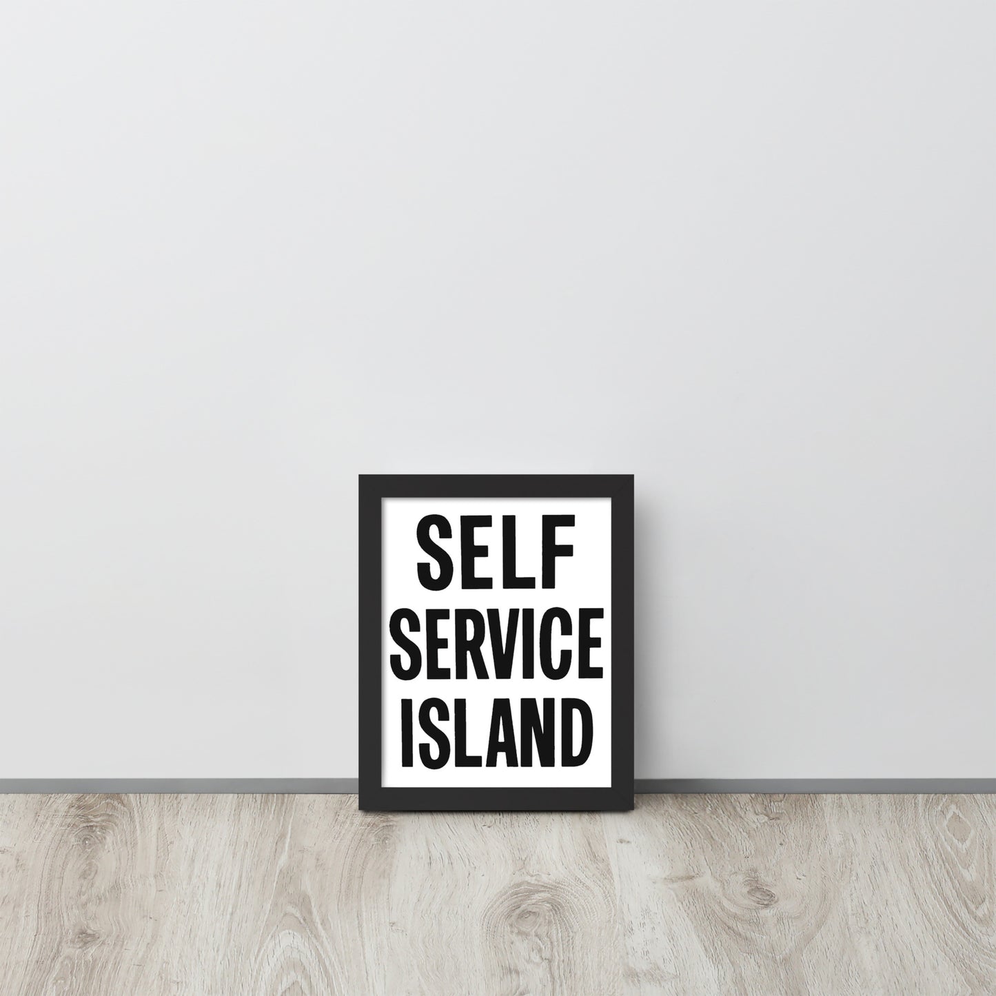 Self Service Island Design Framed poster