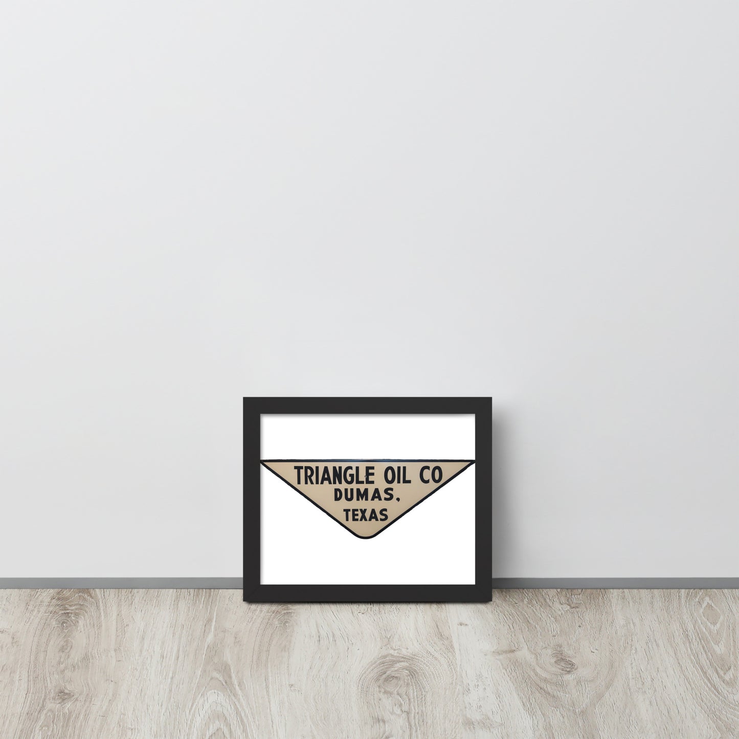 Retro Triangle Oil Company Tin Style Framed poster