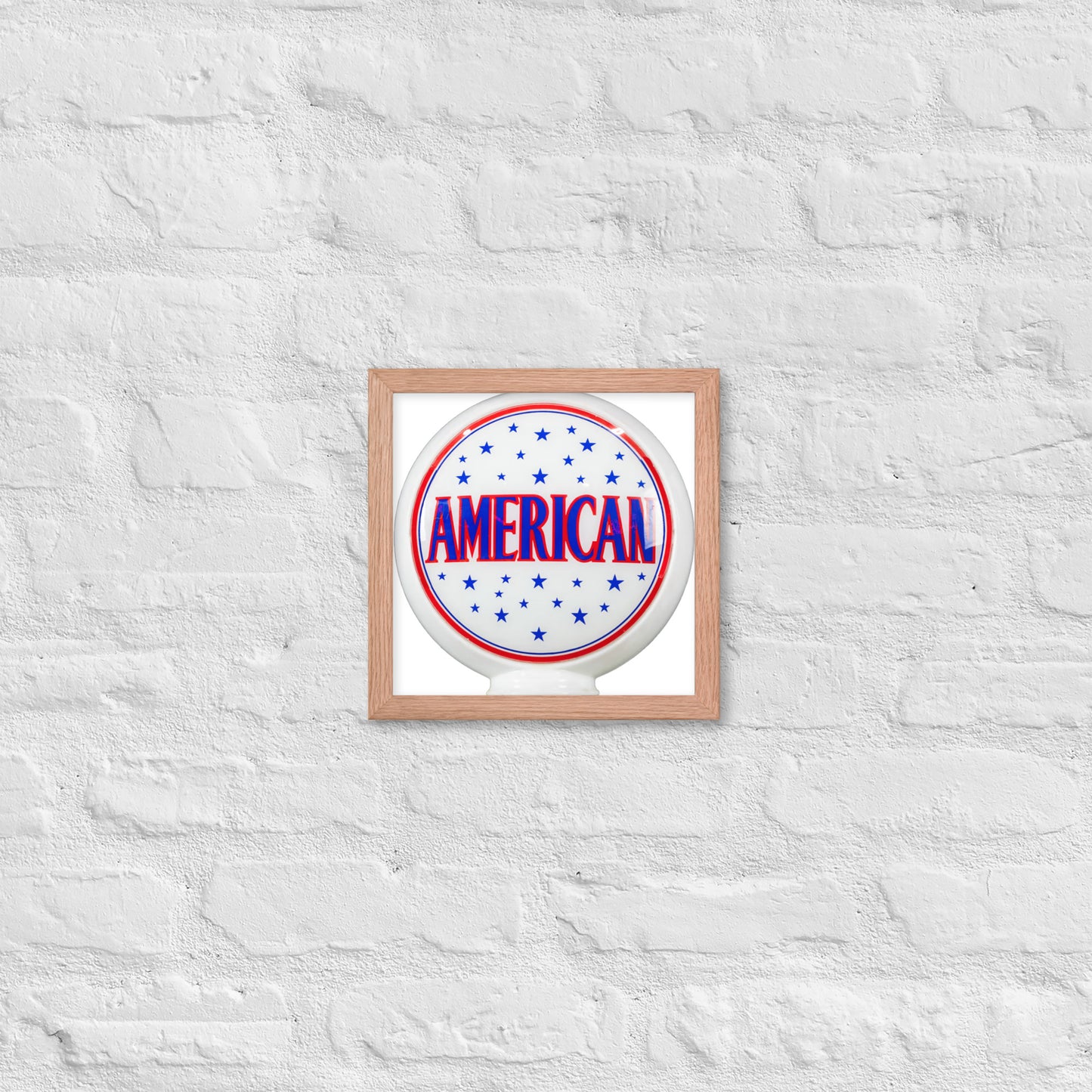 American Gas Globe Style Framed poster