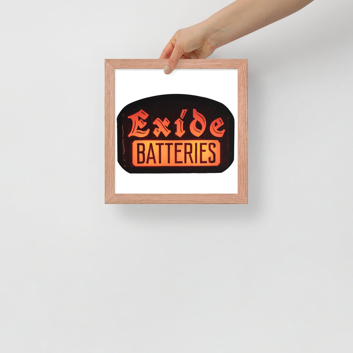 Vintage Battery Sign Framed poster