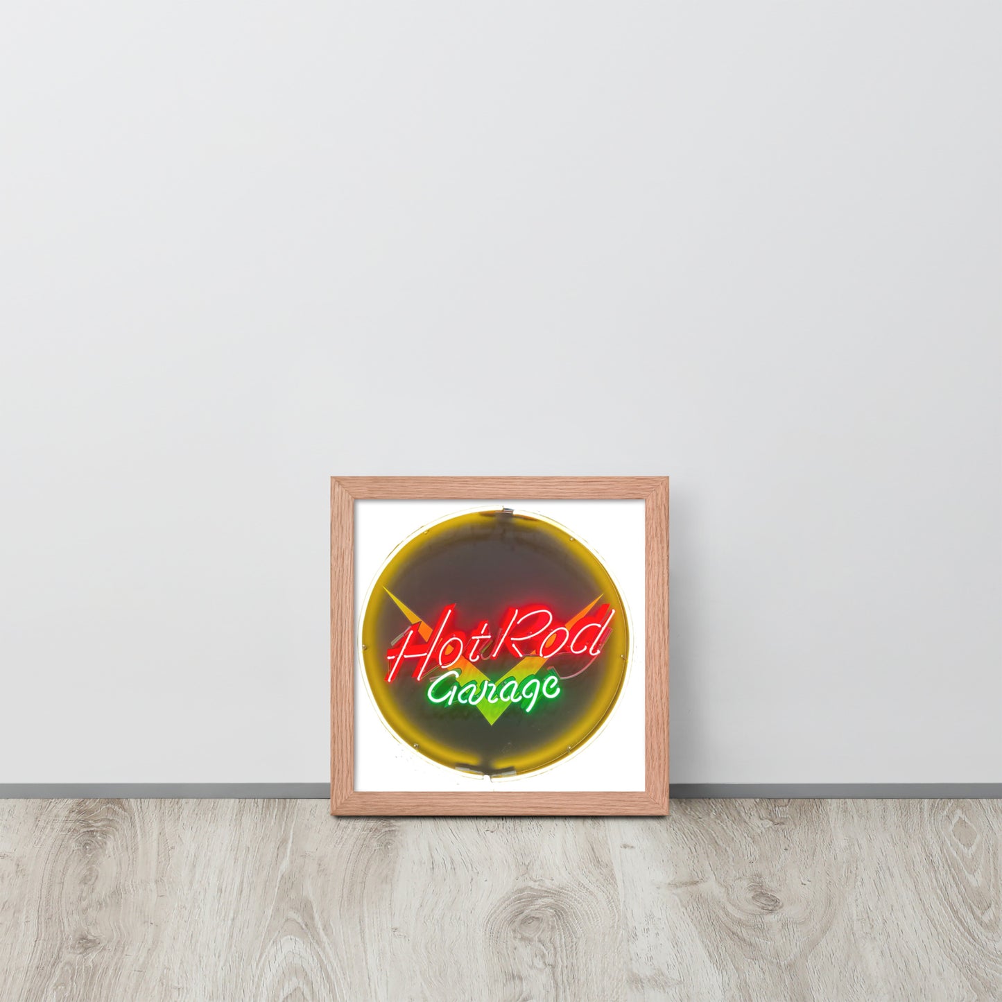 Hot Rod Garage Vintage Neon Sign Framed poster